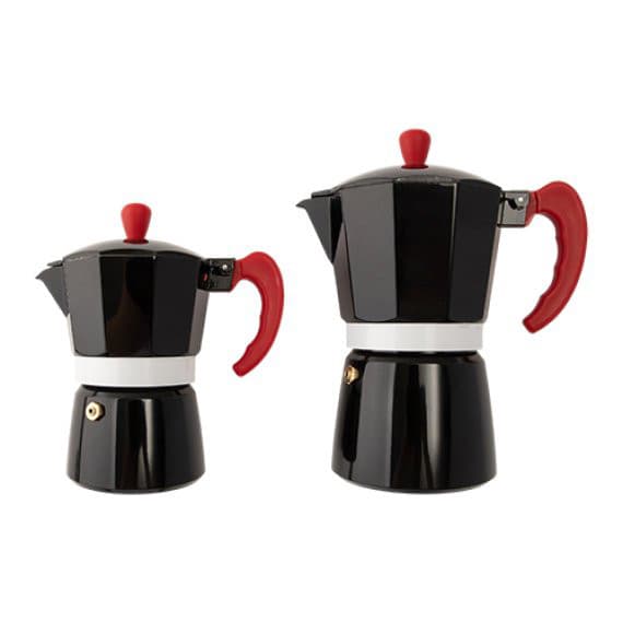 Cafeteira Italiana Alumínio Preta 6 Xícaras 325 mL Café Expresso