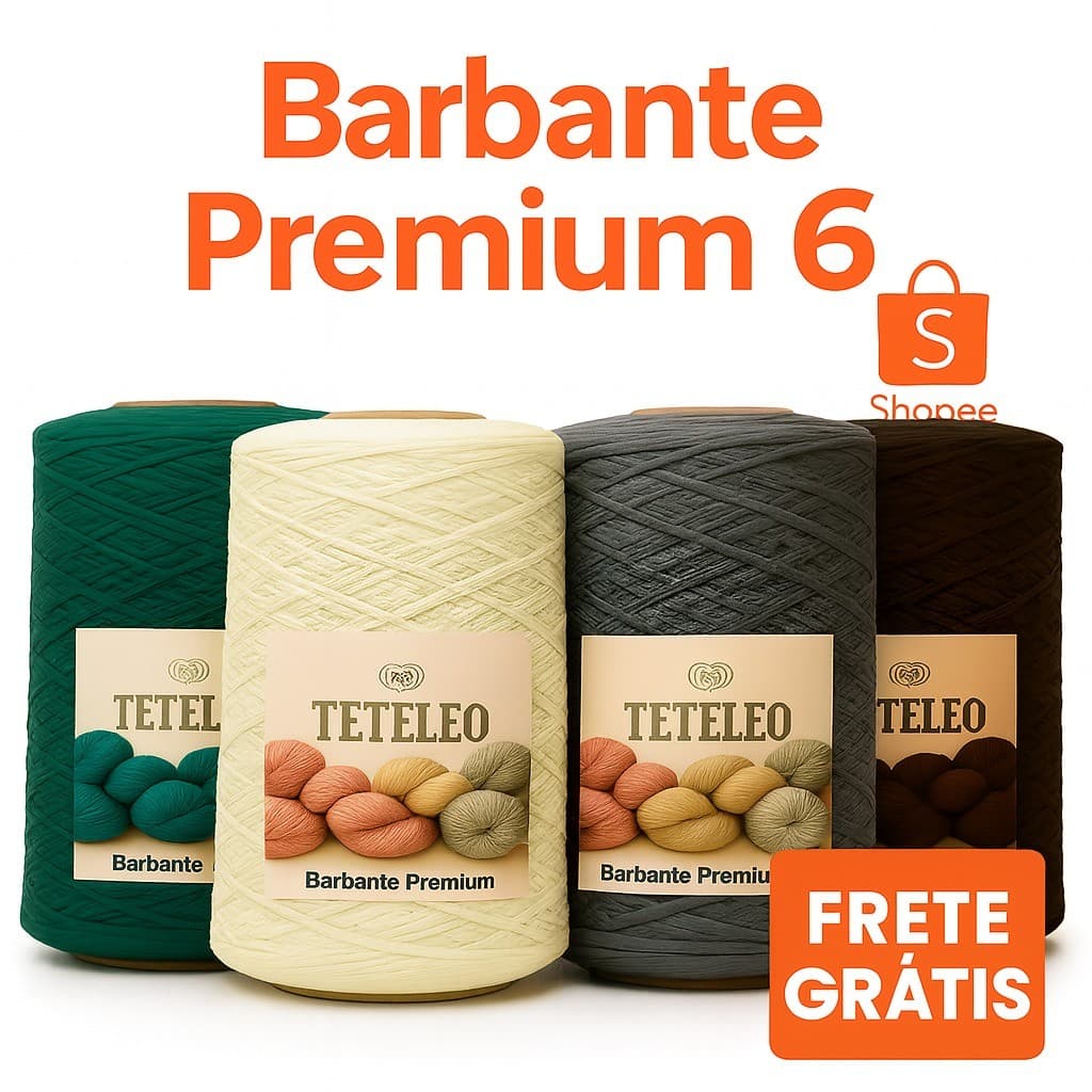 Barbante Para Crochê Teteleo  Fio Número 6 Colorido N.º 6
