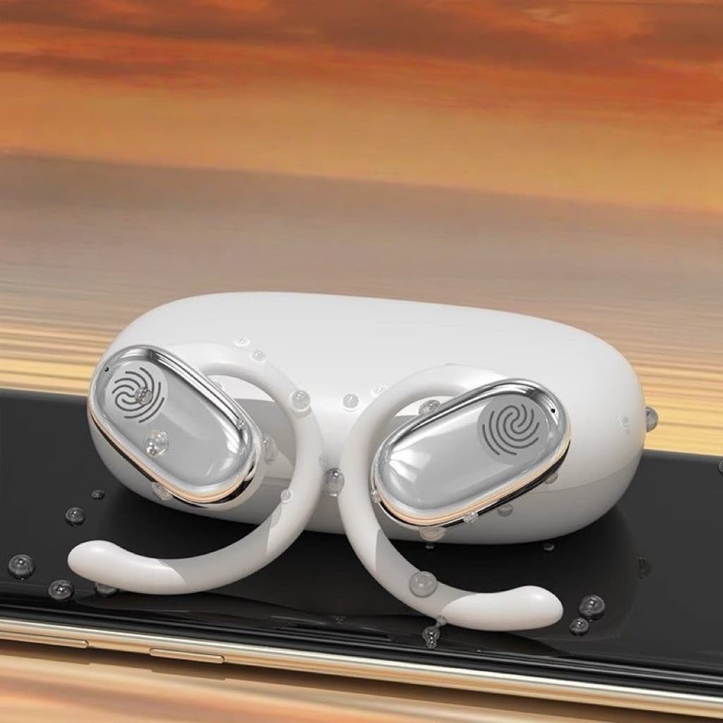 Fone Bluetooth Sem Fio com Gancho de Orelha + Display Digital | Fone Esportivo TWS com Case Carregador