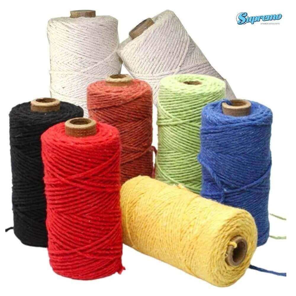 Barbante Supremo 100g N6 100% Algodão Colorido Para Crochê E Artesanato