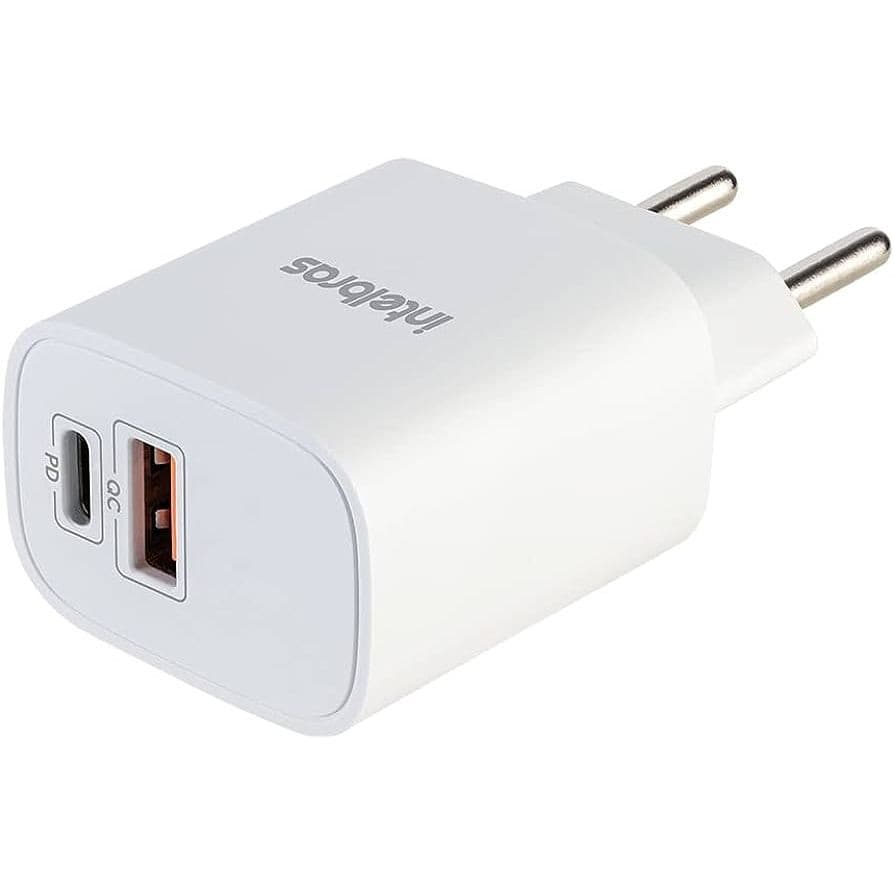 Carregador Ultra Rápido 2 Portas Usb 3A Ec11 Power 20w Branco Intelbras (3x mais rapido)