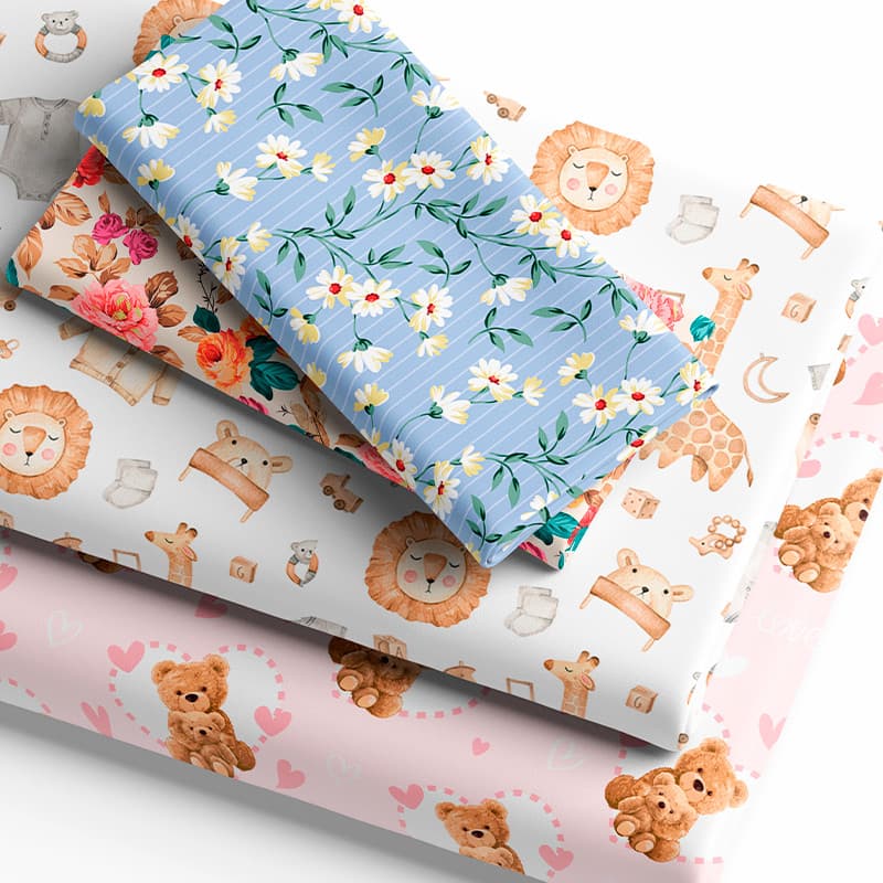 Tecido Tricoline Estampado Florais Rosas Artesanato Costura Flores Patchwork Pano DIY Bolsa