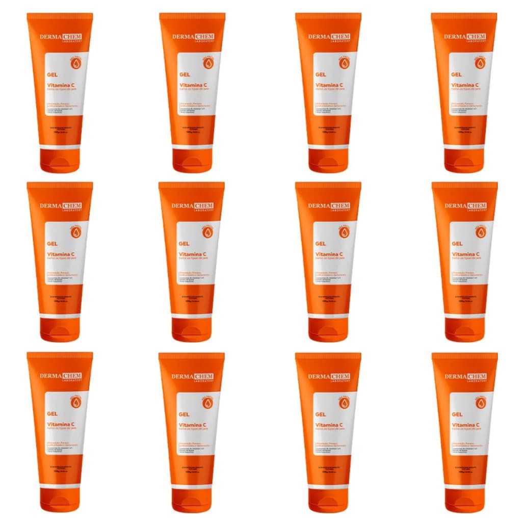 Kit com 12 Gel Anti-idade C/vitamina Dermachem 100g