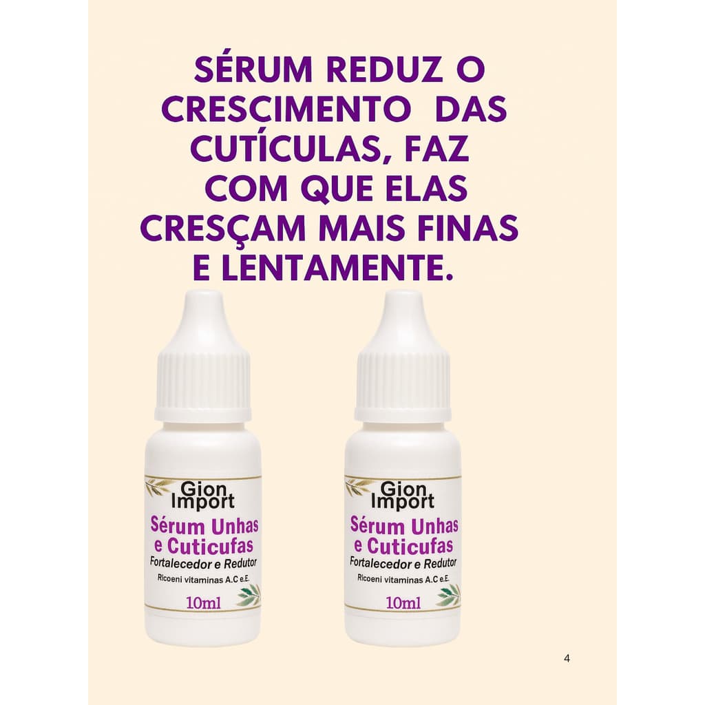 Kit 02 Serum Fortalecedor de unhas e Redutor de cutículas 10ml - Vitaminas A C E