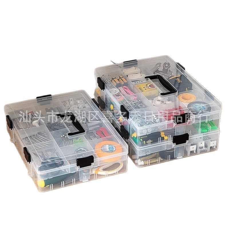 Caixa de peças de ferramentas Multi-grade portátil transparente parafuso acessórios de ferragem caixa de armazenamento p