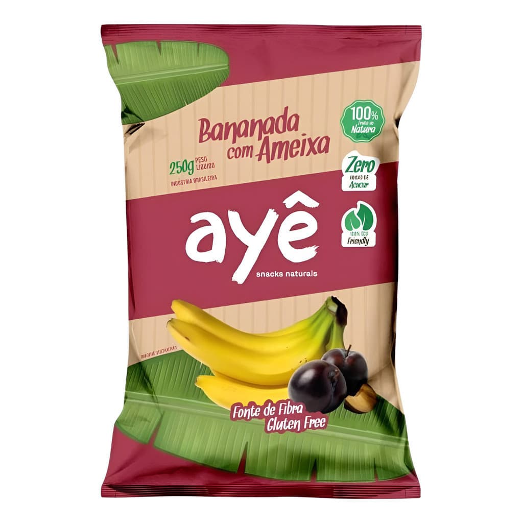 Bananinha com Ameixa Zero Açúcar 250g - Doce Fit Saudável, Sem Glúten, Zero Lactose