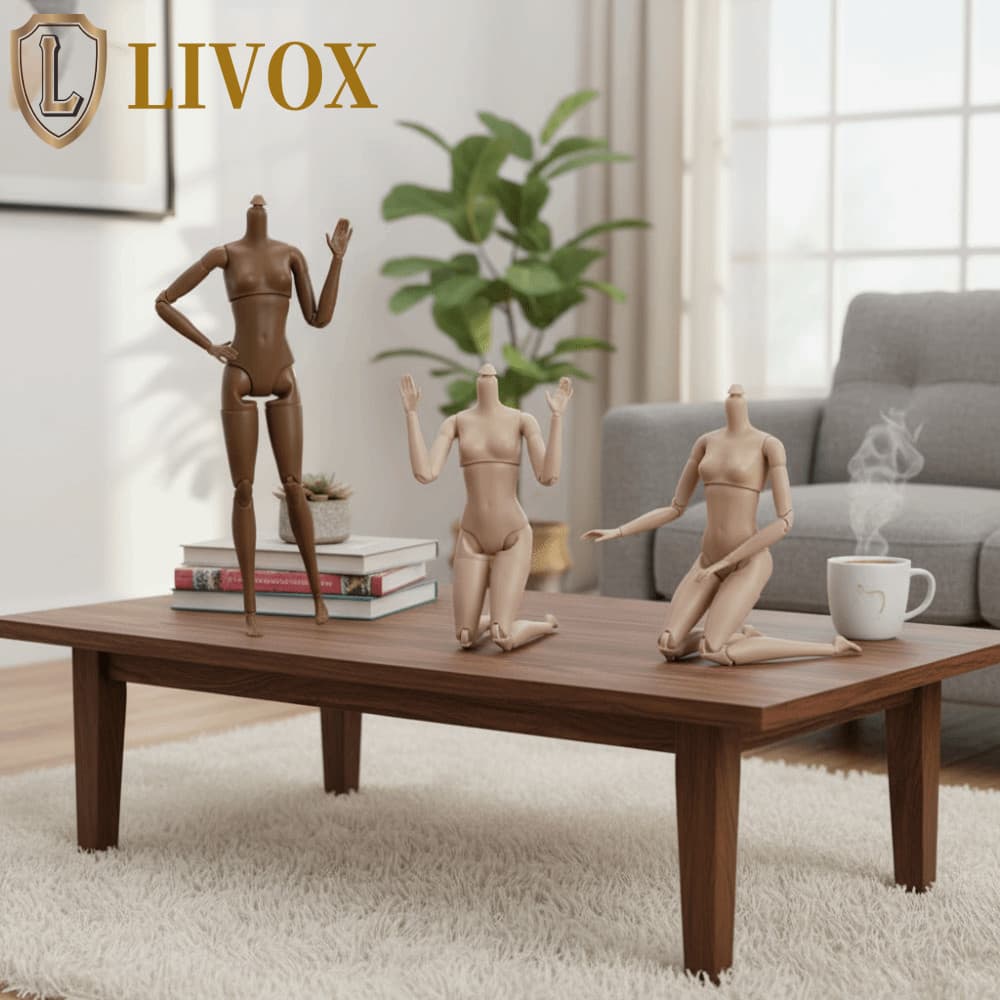 Bonecas BJD Nuas Articuladas LIVOX , Boneca Sólida De Corpo Muscular Super Modelo , De Figura De Ação Corporal Com Artic