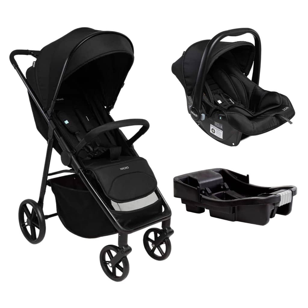Carrinho Magno com Bebê Conforto e Base Infanti