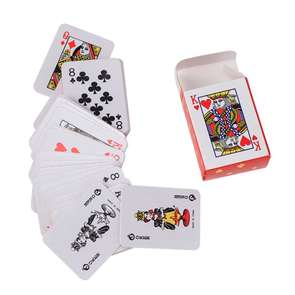 Mini Cartas De Jogo De Bolso Portátil Leve Baralho De Pôquer Para Truques De Mágica Jogos De Festa Reuniões De Família V