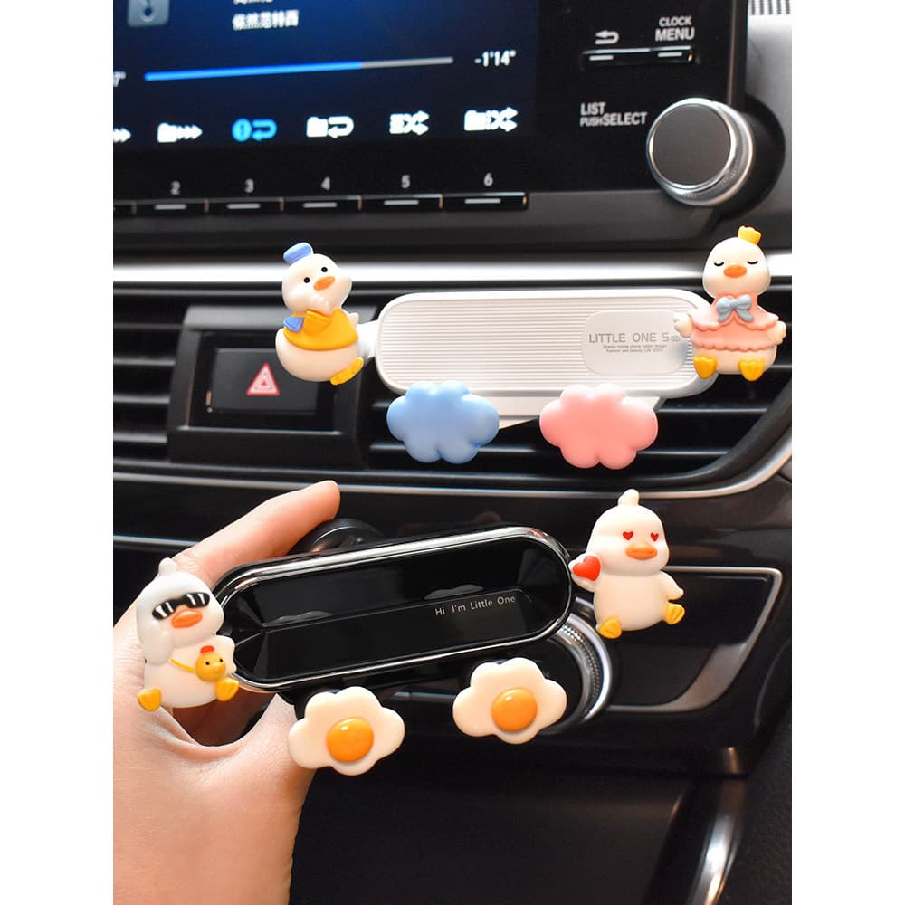 Carro bonito pato suporte ventilação de ar decoração multifuncional criativo Interior do carro quadro suporte navegação