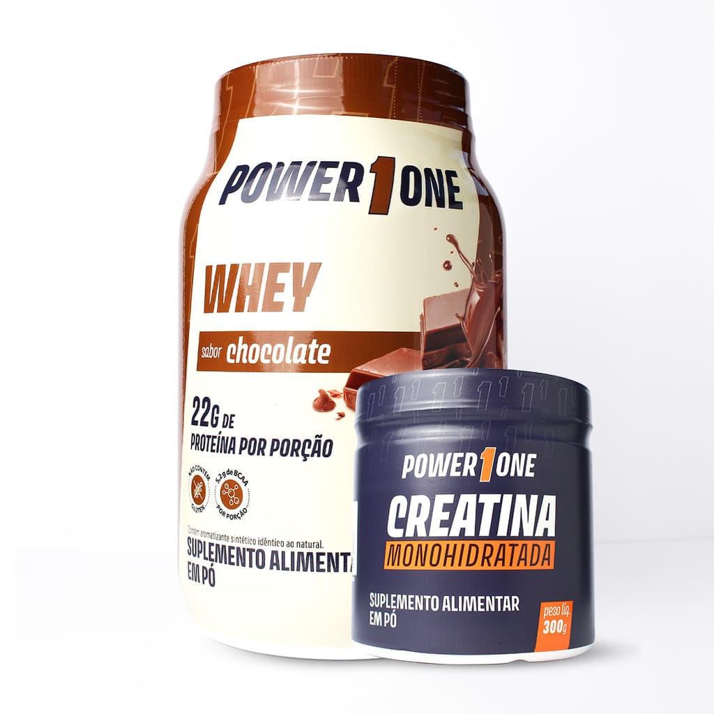Combo Whey Protein Concentrado Chocolate + Creatina Monohidratada