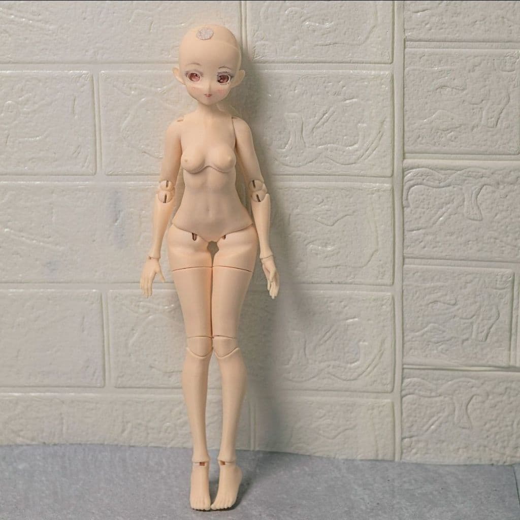 Estoque pronto BID Boneca Corpo Nu BJD Impressão 3D Boneca Articulada Móvel Filme Branco Boneca Nua Corpo Bidimensional