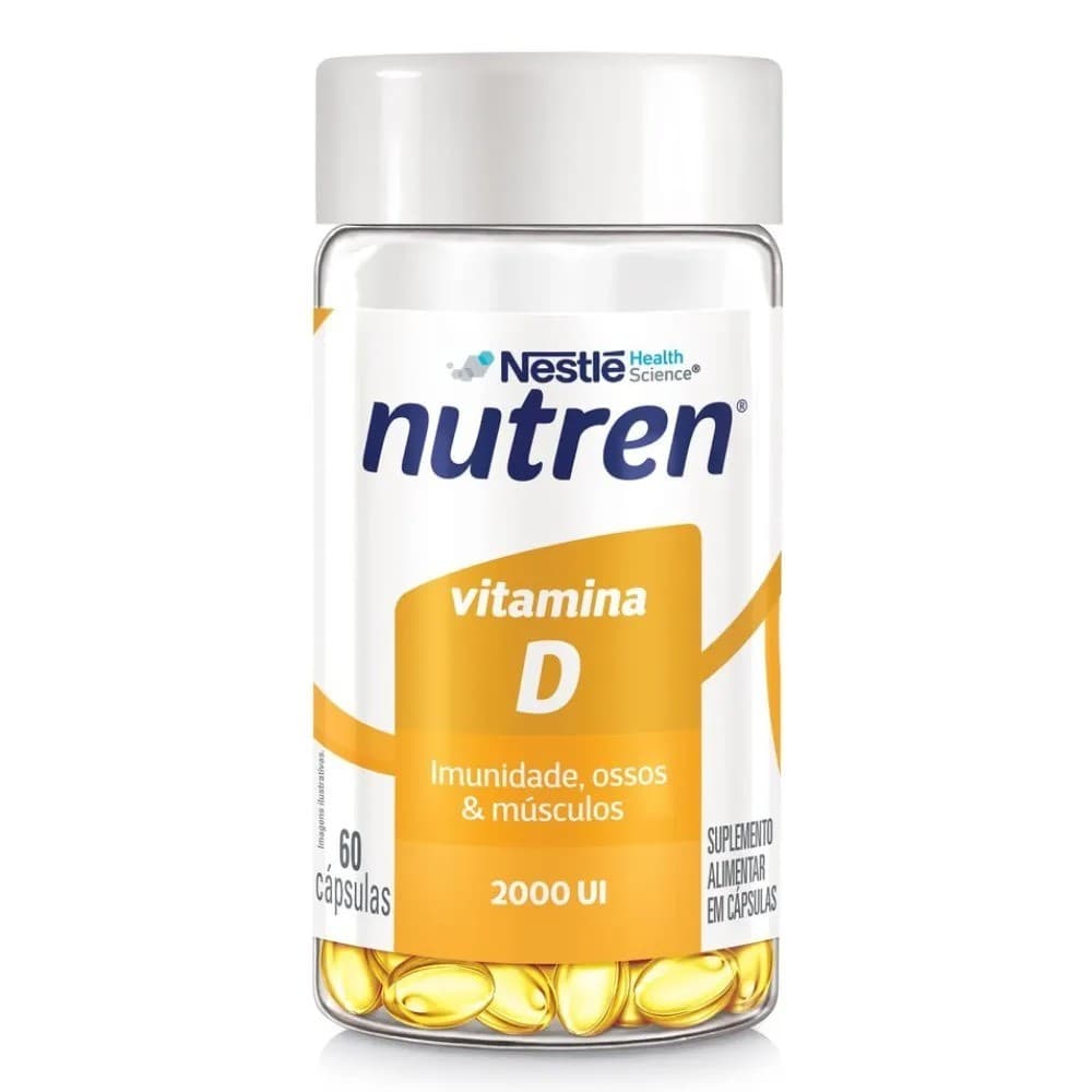 Suplemento Alimentar Nutren Vitamina D 2.000ui 60 Cápsulas Sem Sabor