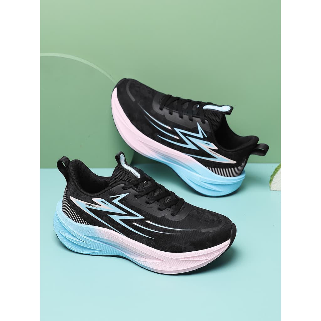 Ruiden sapatos esportivos de couro feminino antiderrapante absorção de choque tênis de corrida estudante esportes tênis 