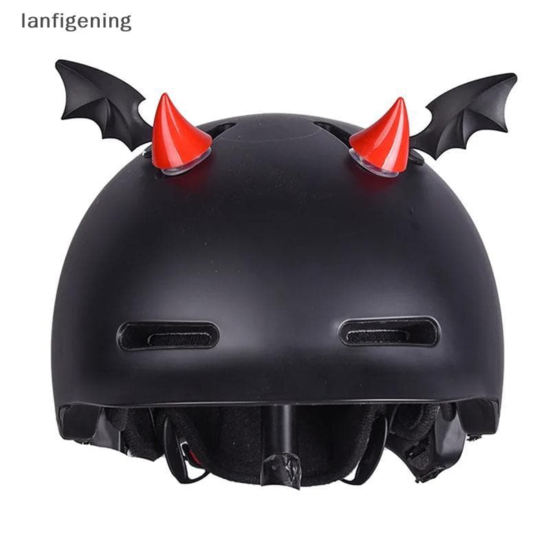 2 Pçs Capacete Da Motocicleta Bonito Canto Chifre De Borracha Decoração Moto Acessórios Do Carro