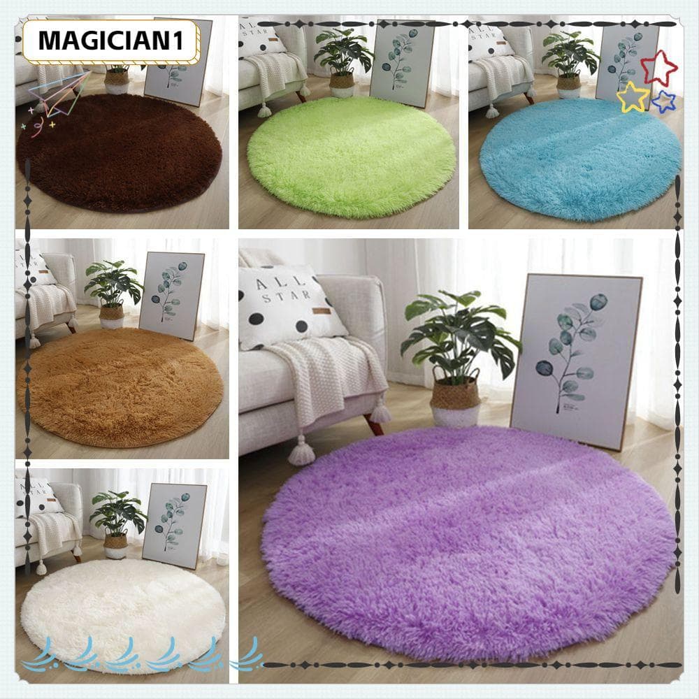 Tapetes De Sala De Estar MAGICIAN , Tapete Redondo Antiderrapante De Pelúcia Macia De Pé De 40 Cm De Cor Sólida Espessad