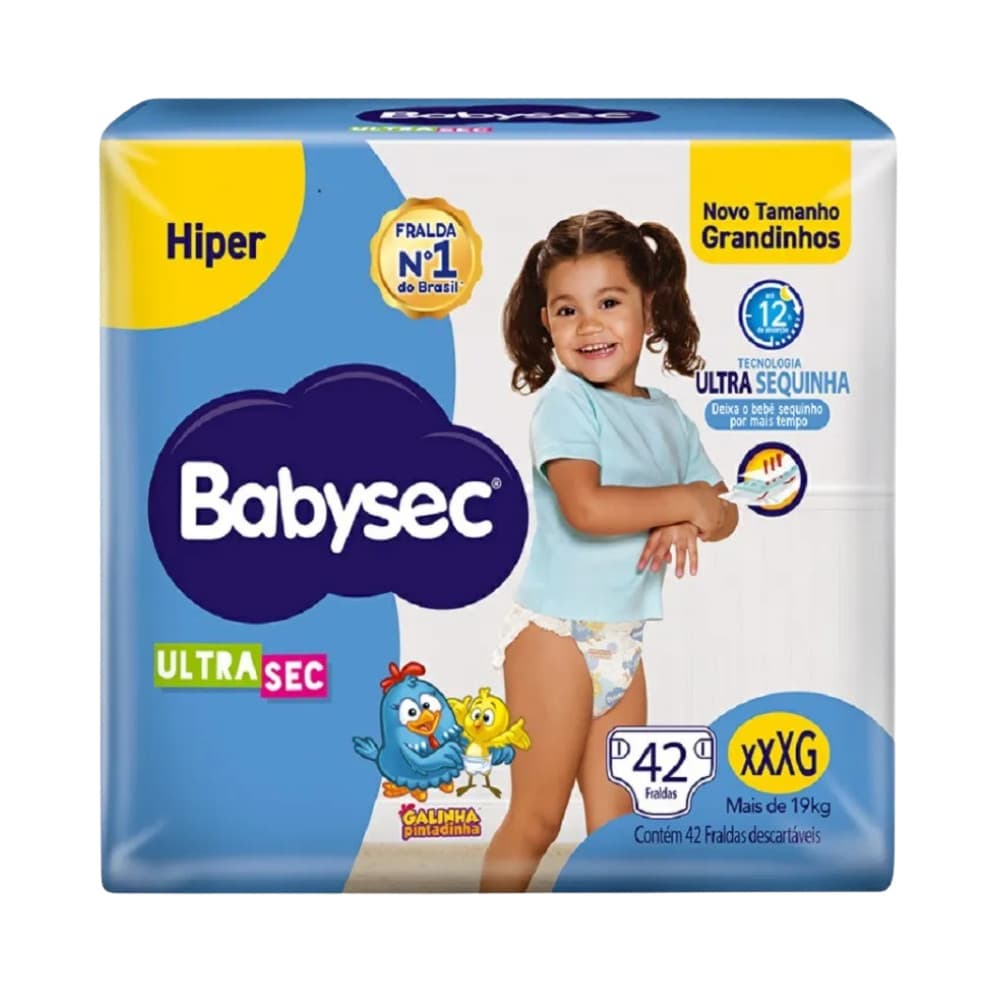 Fralda BabySec Ultrasec Hiper XXXG 42un – Conforto para o Bebê