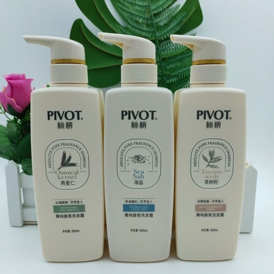 Publicidade pura fragrância Shampoo hidratante suave contendo ingredientes de grãos de camélia e aveia hidratante cabelo
