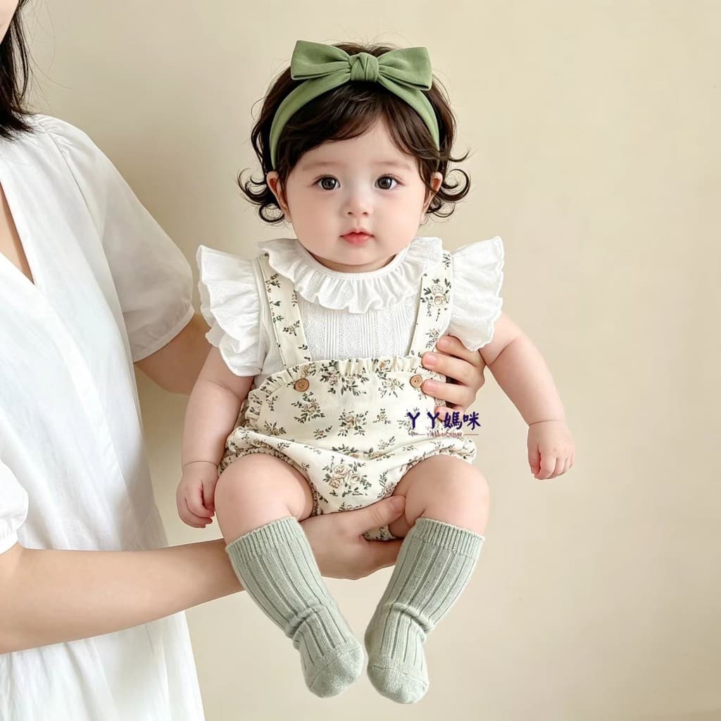 Bebê bebê verão fino terno recém-nascido puro algodão Floral Mori estilo outing roupas menina bebê cem dias de idade out