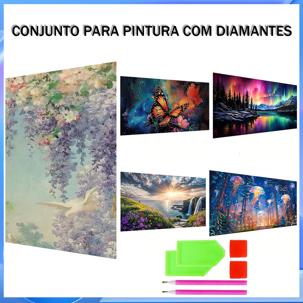5D pintura diamante vários estilos paisagem flor pintura a óleo DIY artesanal descompressão ferramentas de pintura decor