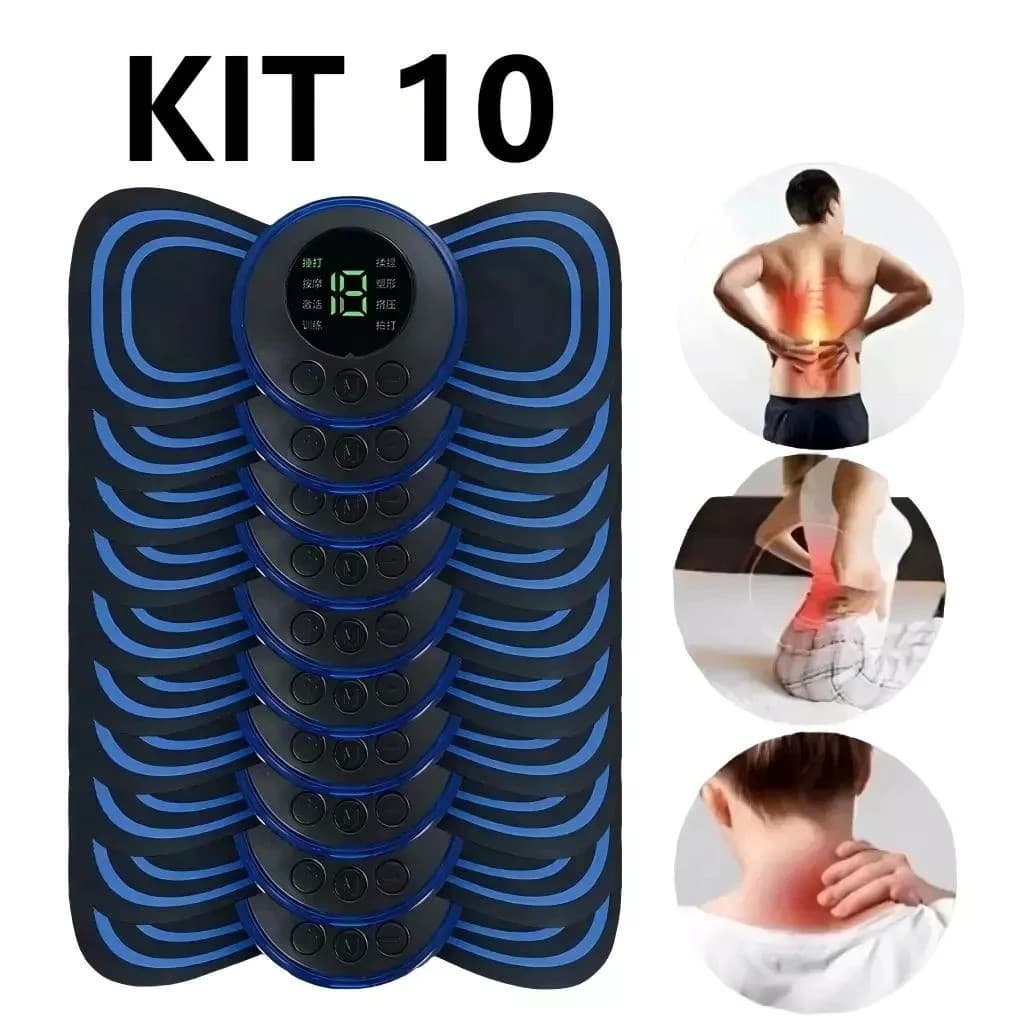 Estimulador Muscular Elétrico EMS Portátil Massageador Corpo 8 Tipos de Massagem USB