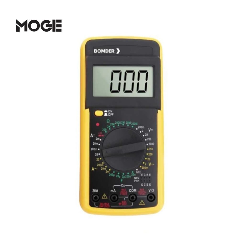 Multímetro Digital Profissional DT-9205A | LCD | Capacímetro | 20A | Completo