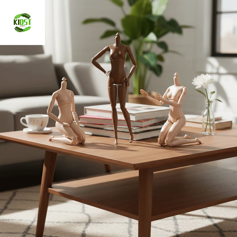 Bonecas BJD Nuas Articuladas KIDST , Boneca Super Modelo De Corpo Muscular Removível , De Figura De Ação De Substituição