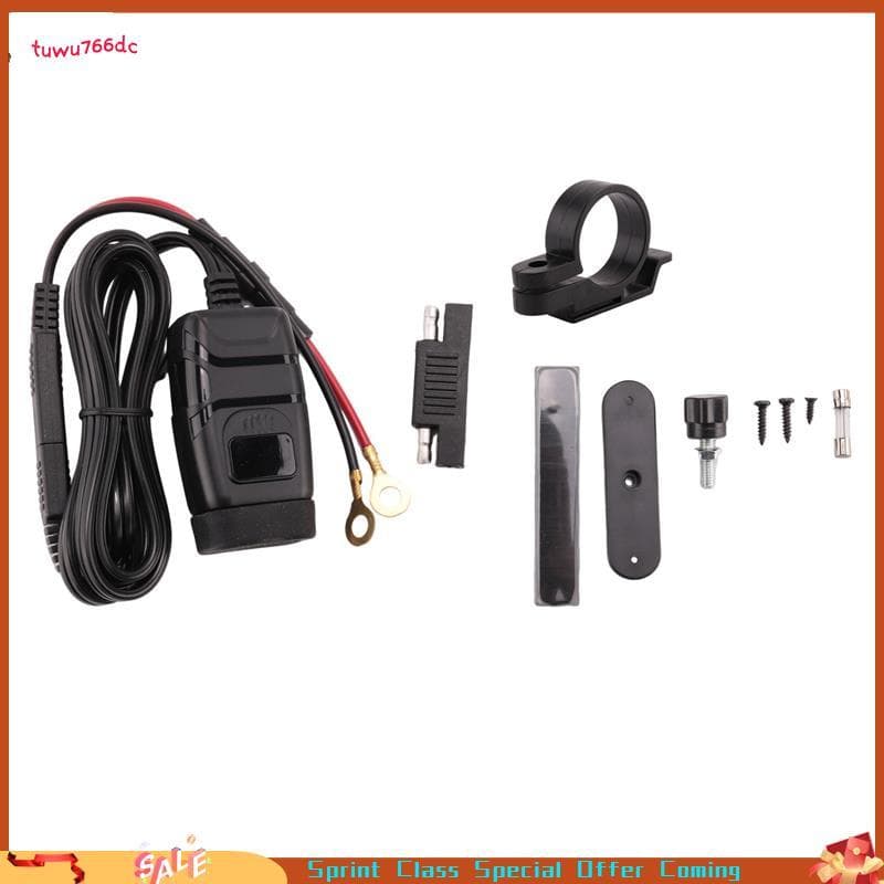 [Entrega Rápida BR] QC3.0 Motocicleta USB + Tipo-C Carregador Celular À Prova D'água Rápido Autocycle Tomada Com Voltíme