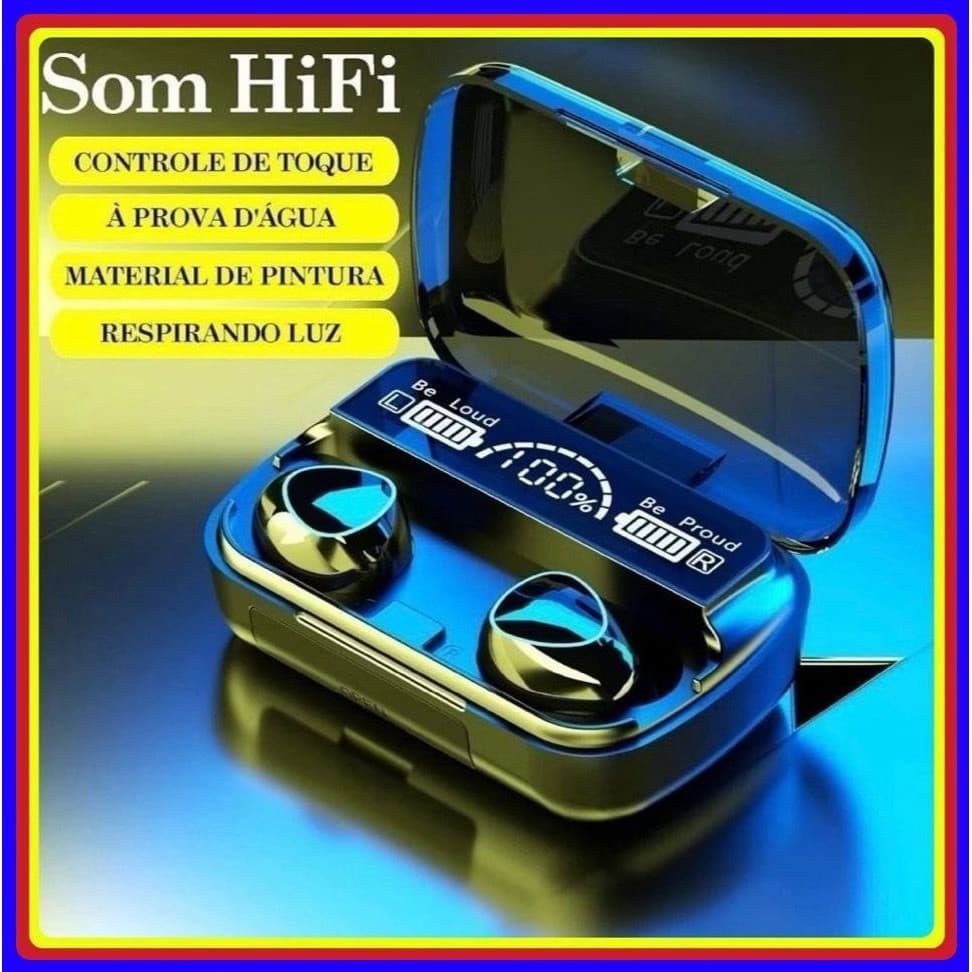 Fone De Ouvido bluetooth 5.3 Fone M10 Sem Fio tws Estéreo Com Pod Carregador