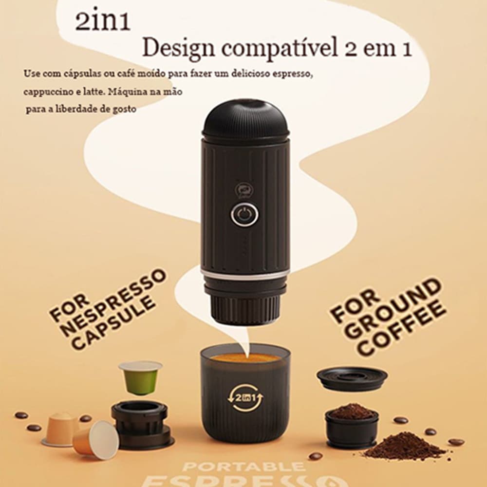 Máquina de Café Expresso Pode Usar Água Quente ou Fria Conveniente Baixo Ruído Máquina de Café Elétrica Extração Estável