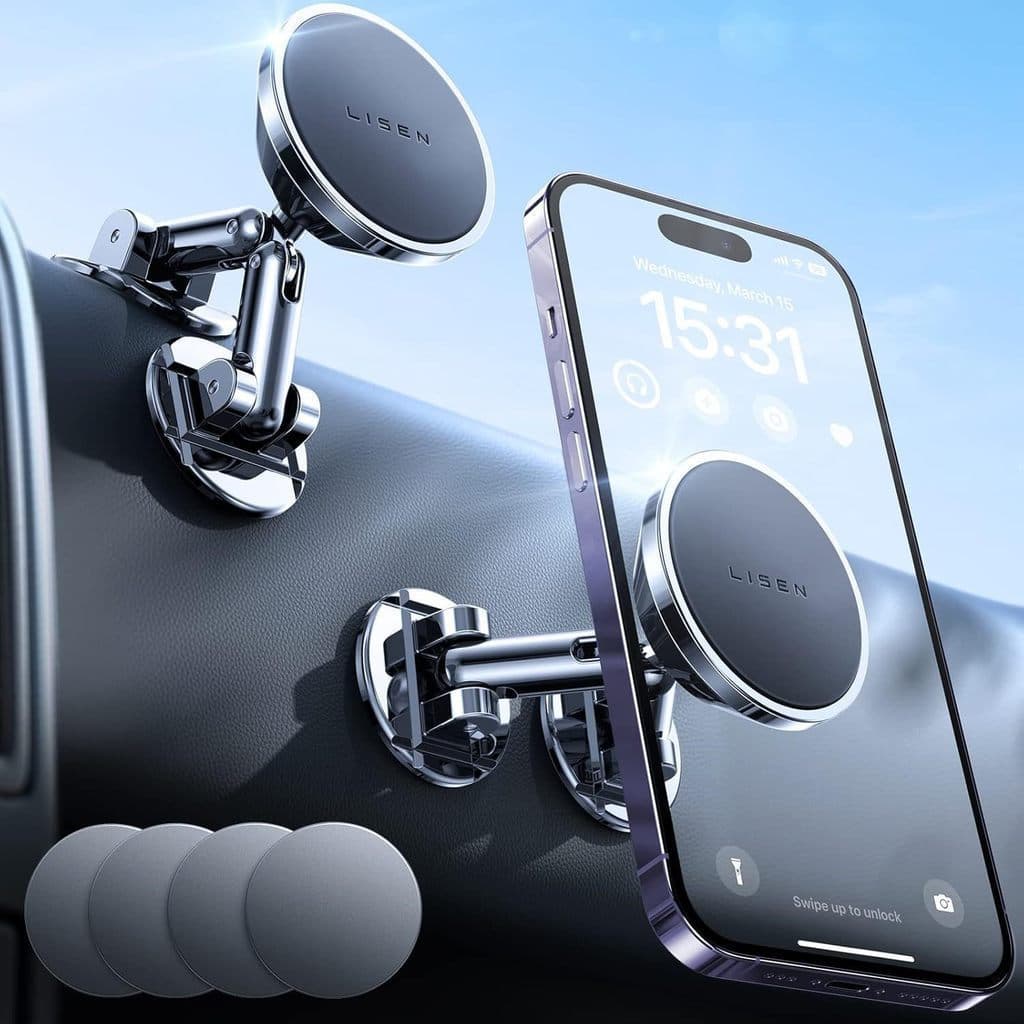 Novo suporte magnético de alta qualidade para celular no carro, suporte universal para painel com rotação de 360 graus, 
