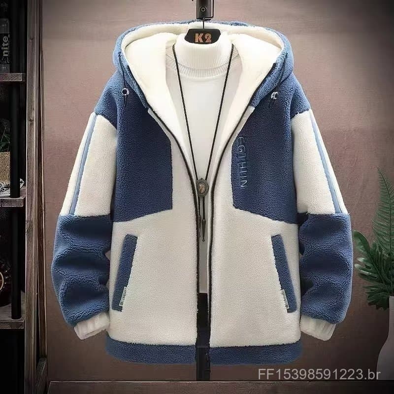 2024 Jaqueta Masculina Outono Inverno Solta Acolchoada Jaqueta Engrossada 150kg Também Pode Usar Roupas.