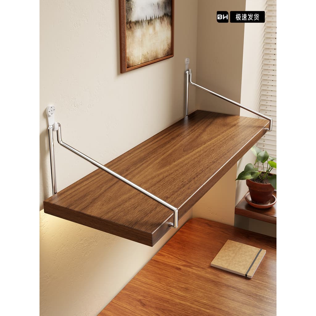 Prateleira de parede suspensa, estante de cabeceira sem perfuração, suporte de parede para quarto, divisória de parede, 