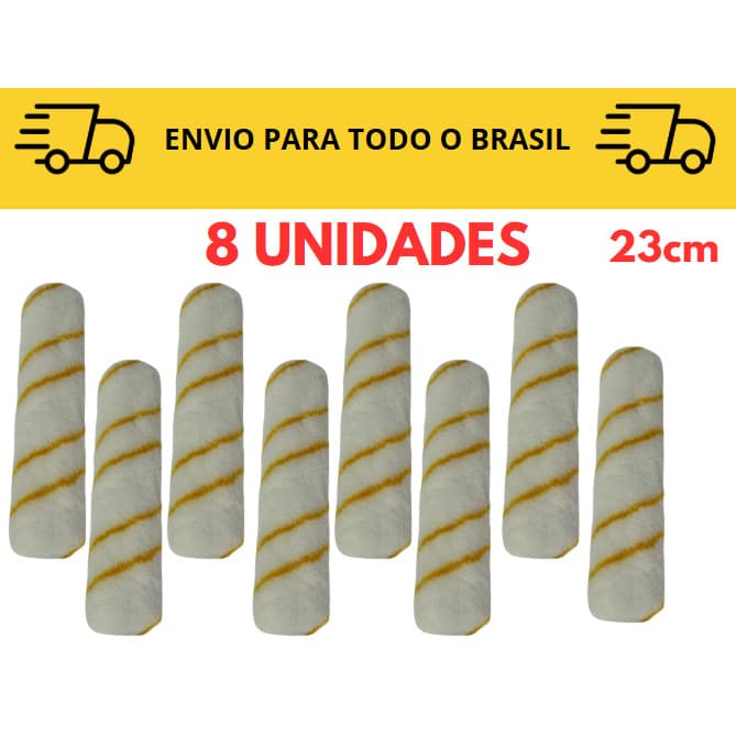 Kit de 3 até 10 Rolos para pintura Antirespingo Kit completo  23CM