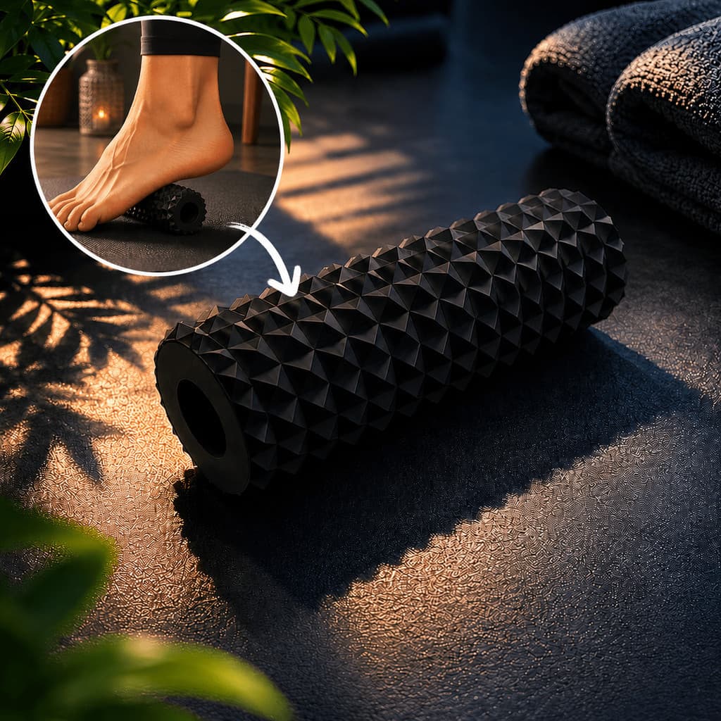 Roller Massageador Para Pés EVA Liberação Miofascial Alívio Dor Relaxamento Recuperação Muscular Portátil