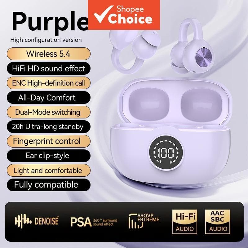 Fones de ouvido K70, fones com clipe de orelha, fones de ouvido Bluetooth à prova d'água, proteção diária, fones