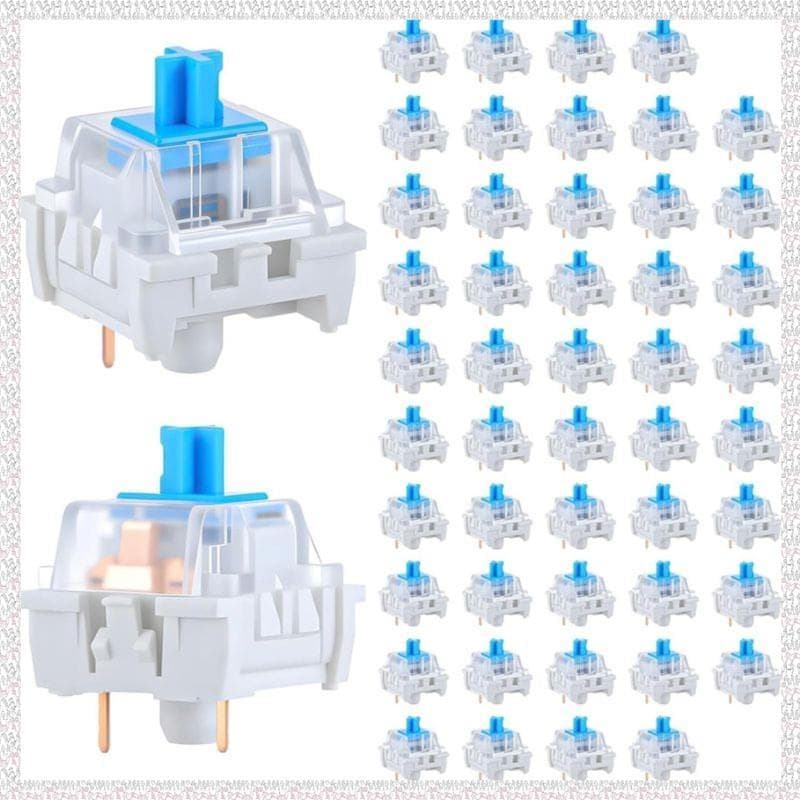 (Otgl) Interruptores De Teclado Mecânico 100 PCS Clicker 3 Pinos Azul Clicky Peças De Reposição Teclas De Teclados