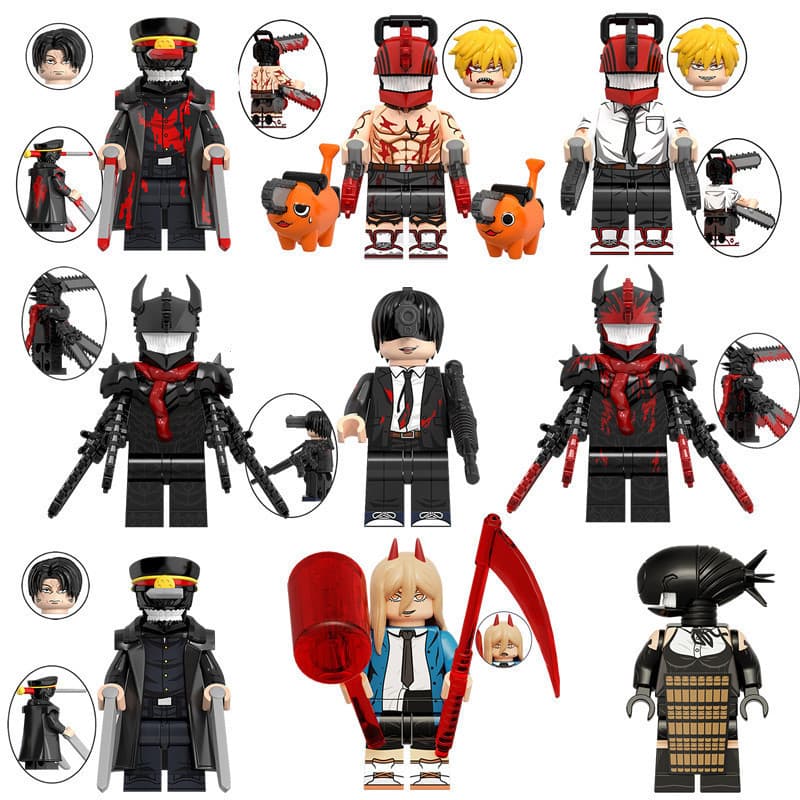 Compatível com LEGO "Chainsaw Man 2" Pochi Electric Tower Demon, figuras de blocos de montar, brinquedo infantil JSIB. B