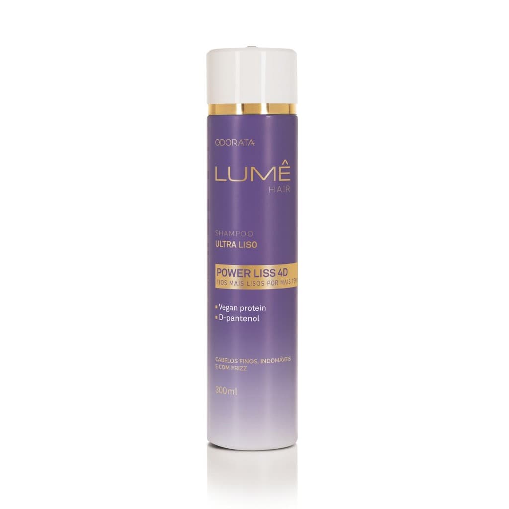 Shampoo Liso e Hidratante Lumê Hair 300ml Anti-Frizz e Força Capilar