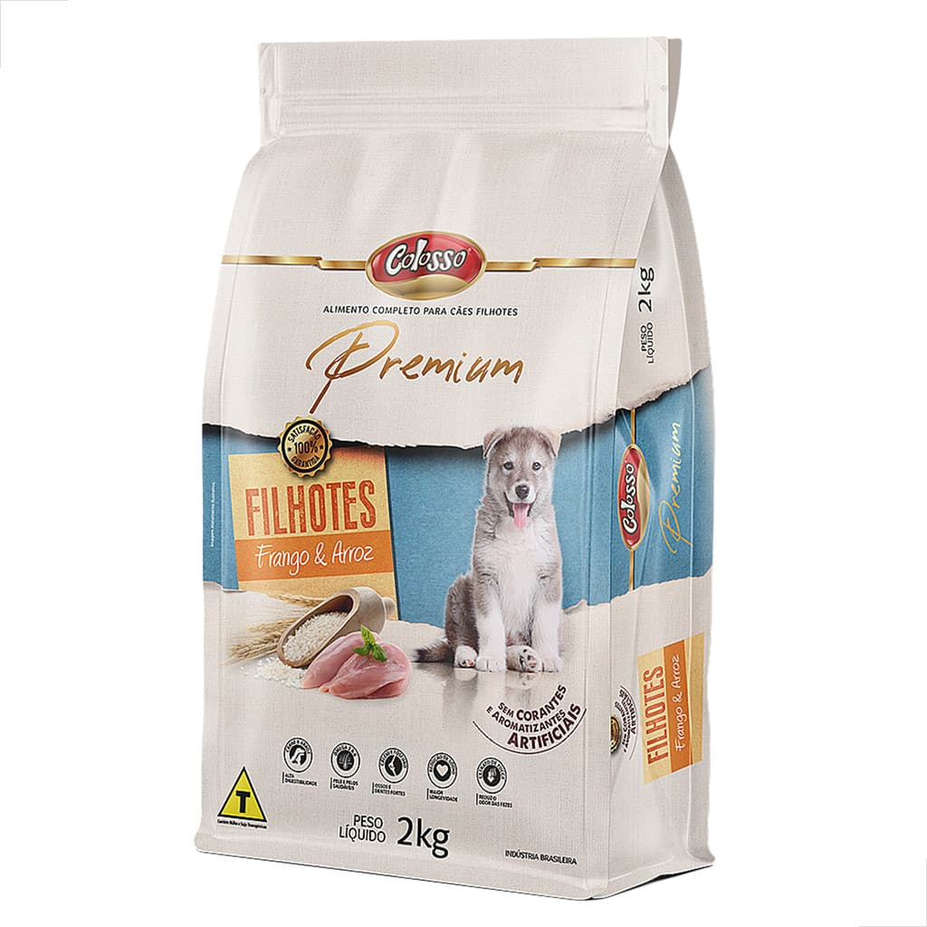 Ração Cachorro Filhote Racao Premium Frango Arroz 2k