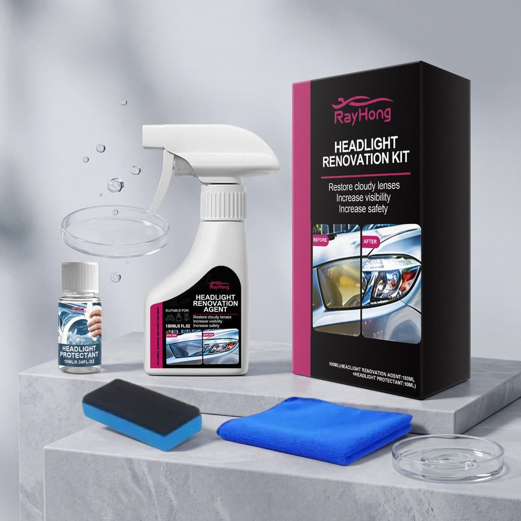 Kit De Cuidados Com A Luz Do Carro : Limpeza De Superfície , Descontaminação , Remoção De Amarelecimento , Renovação , B