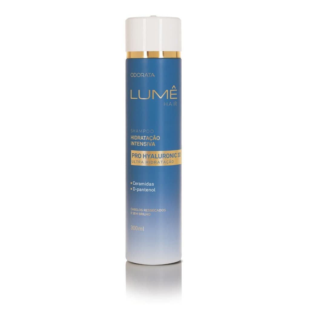 Shampoo Hidratante Lumê Hair 300ml Hidratação Intensiva com Ácido Hialurônico, Ceramidas e Pantenol