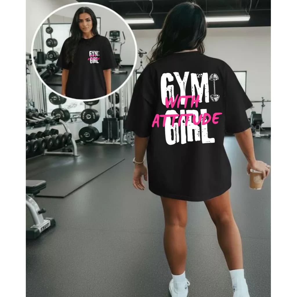 Camiseta Camisa Tshirt 100% Algodão Gym Treino Academia Musculação Fitness Oversized Gym Girl