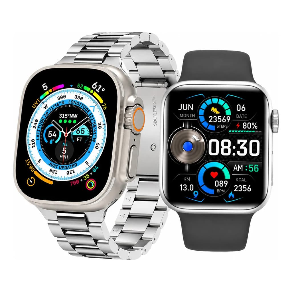 Smartwatch Relogio inteligente Kit 2 Smartwatchs Masculino 7 Pulseiras Barato whatsapp