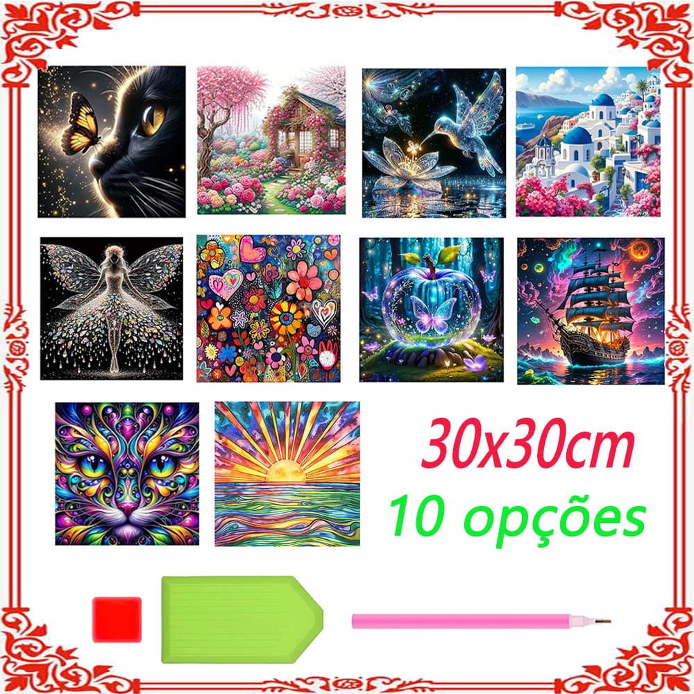 Conjunto de pintura diamante quadrado 5d adequado para adultos ou crianças pintando pintura diamante