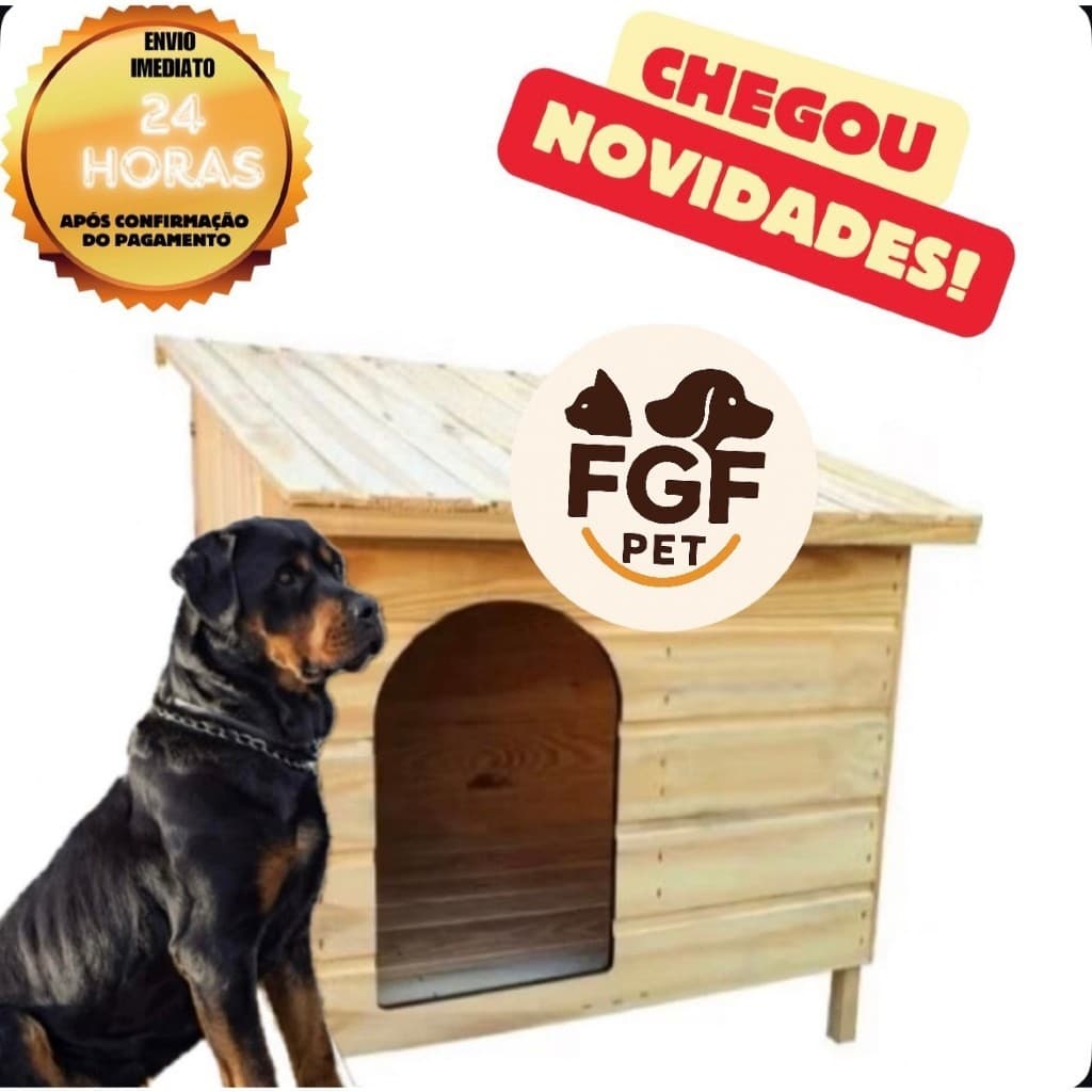 casinha pet de mandeira N7 Edícula de Madeira Para Cachorros Cães Pet N7 e EXTRA GRANDE