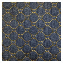 Tecido Matelassê Jeans Escuro Diamante Corações 100% Algodão Enxoval Confecção Fina Bolsas Luxo
