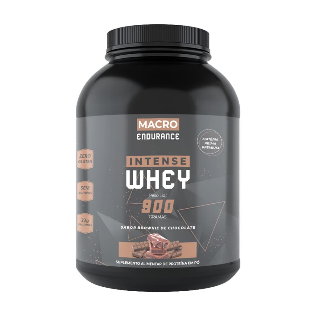 Whey Protein Intense 900g Sabor Brownie de Chocolate