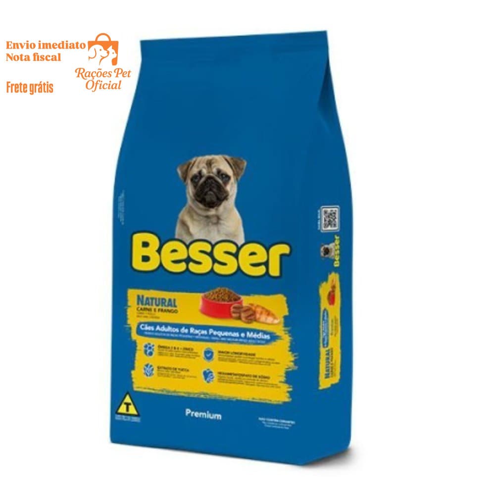 Ração Premium Besser 20kg Para Cachorro Pequeno Porte  Carne e Frango
