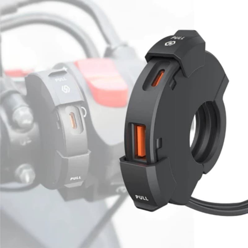 Carregador de Celular Para Moto Rápido Turbo QC3.0 USB Tomada Prova dágua Impermeavel